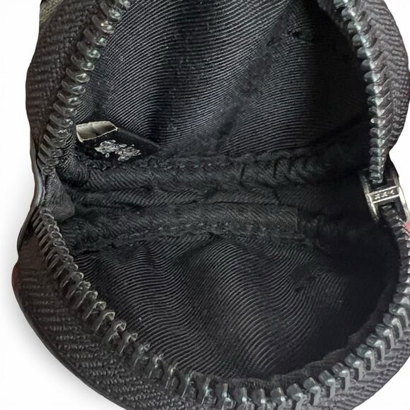 Coach Charter Slim Crossbody Bag Black Pebble Leather CC070 + Round Pouch - Picture 2 of 10